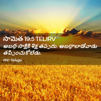 Picture 02 - సామెత 19:5 TELIRV - అబద్ద సాక్షికి - Bible Verse Picture