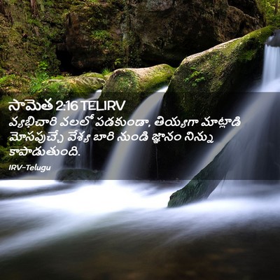 Picture 02 - సామెత 2:16 TELIRV - వ్యభిచారి వలలో - Bible Verse Picture