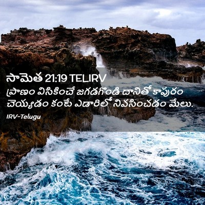 Picture 02 - సామెత 21:19 TELIRV - ప్రాణం విసికించే - Bible Verse Picture