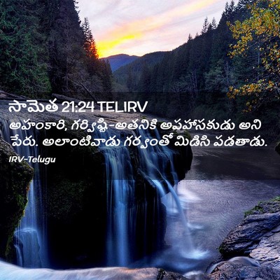 Picture 02 - సామెత 21:24 TELIRV - అహంకారి, - Bible Verse Picture