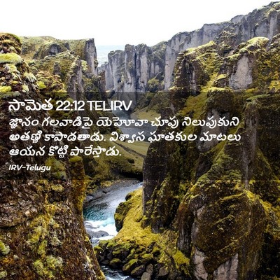 Picture 02 - సామెత 22:12 TELIRV - జ్ఞానం గలవాడిపై - Bible Verse Picture