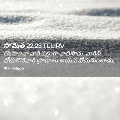 Picture 02 - సామెత 22:23 TELIRV - యెహోవా వారి - Bible Verse Picture