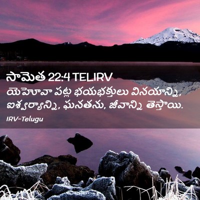Picture 02 - సామెత 22:4 TELIRV - యెహోవా పట్ల - Bible Verse Picture