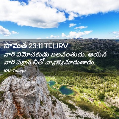 Picture 02 - సామెత 23:11 TELIRV - వారి విమోచకుడు - Bible Verse Picture