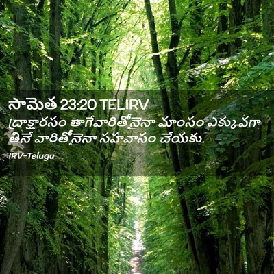 Picture 02 - సామెత 23:20 TELIRV - ద్రాక్షారసం - Bible Verse Picture