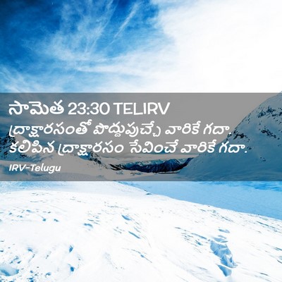 Picture 02 - సామెత 23:30 TELIRV - ద్రాక్షారసంతో - Bible Verse Picture