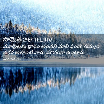 Picture 02 - సామెత 24:7 TELIRV - మూర్ఖులకు జ్ఞానం - Bible Verse Picture