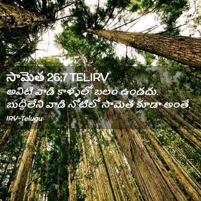 Picture 02 - సామెత 26:7 TELIRV - అవిటి వాడి - Bible Verse Picture