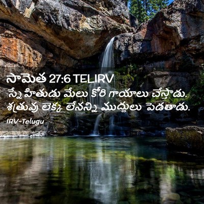 Picture 02 - సామెత 27:6 TELIRV - స్నేహితుడు మేలు - Bible Verse Picture