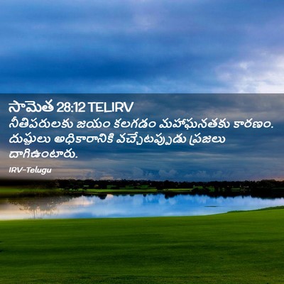 Picture 02 - సామెత 28:12 TELIRV - నీతిపరులకు జయం - Bible Verse Picture