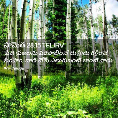 Picture 02 - సామెత 28:15 TELIRV - పేద ప్రజలను - Bible Verse Picture