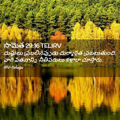 Picture 02 - సామెత 29:16 TELIRV - దుష్టులు - Bible Verse Picture
