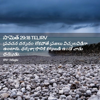 Picture 02 - సామెత 29:18 TELIRV - ప్రవచన దర్శనం - Bible Verse Picture