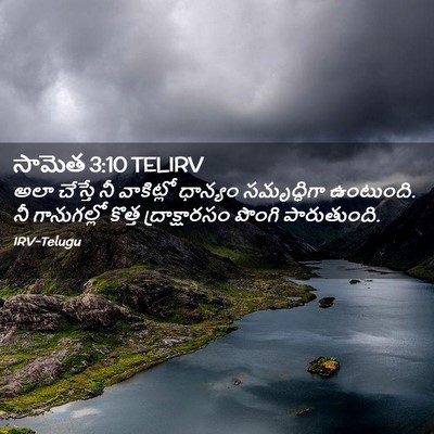 Picture 02 - సామెత 3:10 TELIRV - అలా చేస్తే నీ - Bible Verse Picture