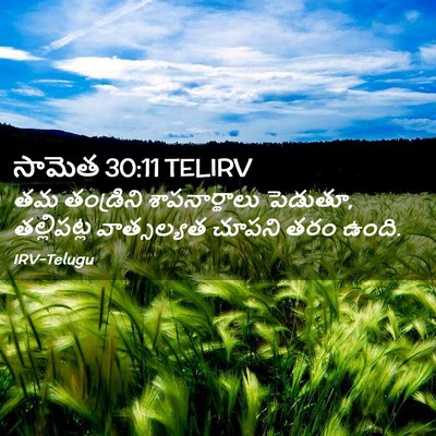 Picture 02 - సామెత 30:11 TELIRV - తమ తండ్రిని - Bible Verse Picture