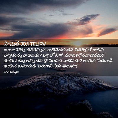 Picture 02 - సామెత 30:4 TELIRV - ఆకాశానికెక్కి - Bible Verse Picture