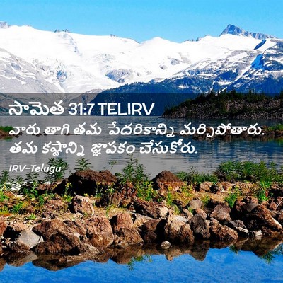 Picture 02 - సామెత 31:7 TELIRV - వారు తాగి తమ - Bible Verse Picture
