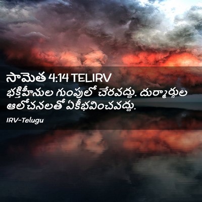 Picture 02 - సామెత 4:14 TELIRV - భక్తిహీనుల - Bible Verse Picture