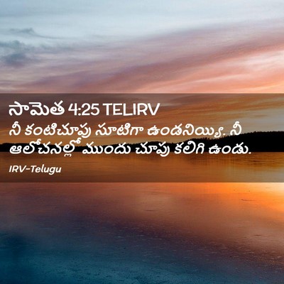 Picture 02 - సామెత 4:25 TELIRV - నీ కంటిచూపు - Bible Verse Picture