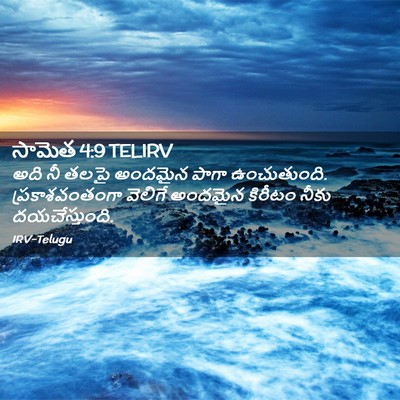Picture 02 - సామెత 4:9 TELIRV - అది నీ తలపై అందమైన - Bible Verse Picture