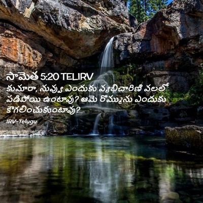 Picture 02 - సామెత 5:20 TELIRV - కుమారా, నువ్వు - Bible Verse Picture