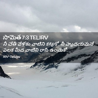 Picture 02 - సామెత 7:3 TELIRV - నీ చేతి వేళ్లకు - Bible Verse Picture