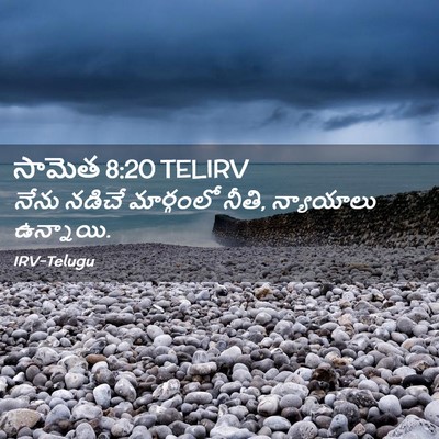 Picture 02 - సామెత 8:20 TELIRV - నేను నడిచే - Bible Verse Picture