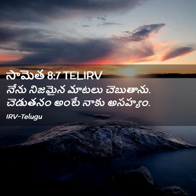 Picture 02 - సామెత 8:7 TELIRV - నేను నిజమైన మాటలు - Bible Verse Picture