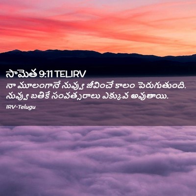 Picture 02 - సామెత 9:11 TELIRV - నా మూలంగానే - Bible Verse Picture