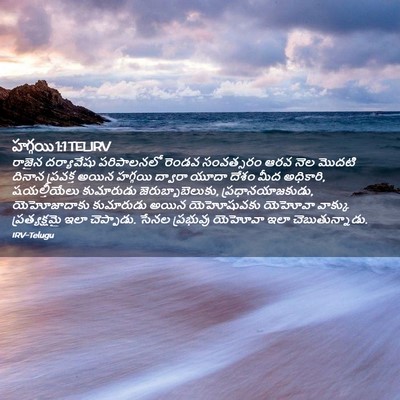 Picture 02 - హగ్గయి 1:1 TELIRV - రాజైన దర్యావేషు - Bible Verse Picture