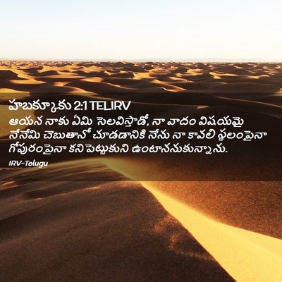 Picture 02 - హబక్కూకు 2:1 TELIRV - ఆయన నాకు ఏమి - Bible Verse Picture