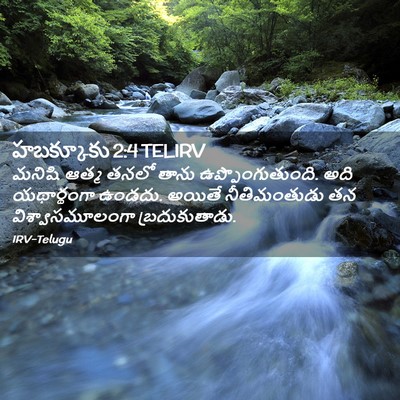 Picture 02 - హబక్కూకు 2:4 TELIRV - మనిషి ఆత్మ తనలో - Bible Verse Picture