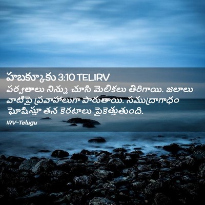 Picture 02 - హబక్కూకు 3:10 TELIRV - పర్వతాలు నిన్ను - Bible Verse Picture