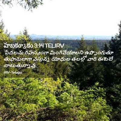 Picture 02 - హబక్కూకు 3:14 TELIRV - పేదలను రహస్యంగా - Bible Verse Picture