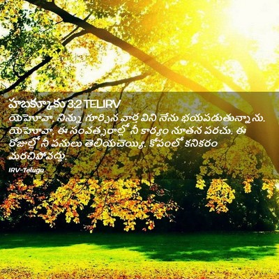 Picture 02 - హబక్కూకు 3:2 TELIRV - యెహోవా, నిన్ను - Bible Verse Picture