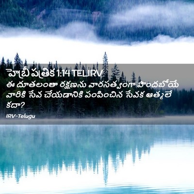 Picture 02 - హెబ్రీ పత్రిక 1:14 TELIRV - ఈ దూతలంతా రక్షణను - Bible Verse Picture
