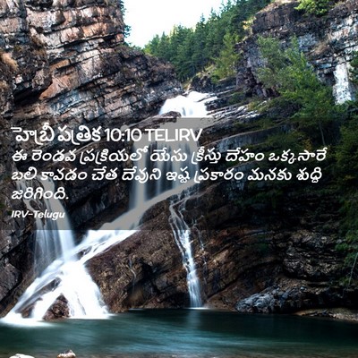 Picture 02 - హెబ్రీ పత్రిక 10:10 TELIRV - ఈ రెండవ - Bible Verse Picture