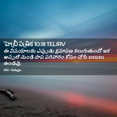 Picture 02 - హెబ్రీ పత్రిక 10:18 TELIRV - ఈ విషయాలకు - Bible Verse Picture