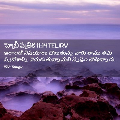 Picture 02 - హెబ్రీ పత్రిక 11:14 TELIRV - ఇలాంటి విషయాలు - Bible Verse Picture