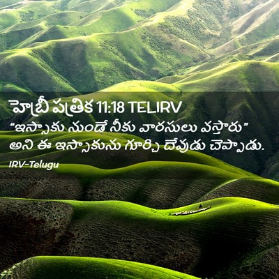 Picture 02 - హెబ్రీ పత్రిక 11:18 TELIRV - “ఇస్సాకు నుండే - Bible Verse Picture