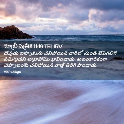 Picture 02 - హెబ్రీ పత్రిక 11:19 TELIRV - దేవుడు ఇస్సాకును - Bible Verse Picture