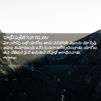 Picture 02 - హెబ్రీ పత్రిక 11:21 TELIRV - విశ్వాసాన్ని - Bible Verse Picture
