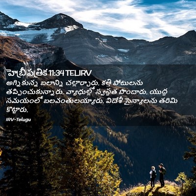 Picture 02 - హెబ్రీ పత్రిక 11:34 TELIRV - అగ్నికున్న - Bible Verse Picture