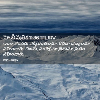 Picture 02 - హెబ్రీ పత్రిక 11:36 TELIRV - ఇంకా కొందరు - Bible Verse Picture