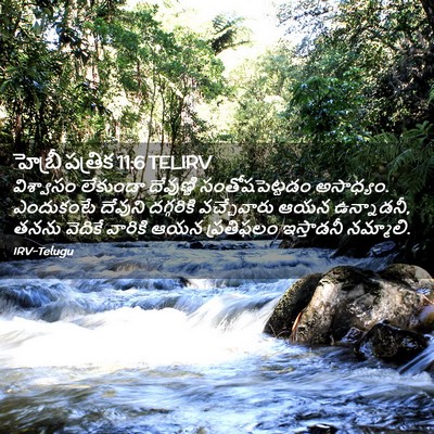 Picture 02 - హెబ్రీ పత్రిక 11:6 TELIRV - విశ్వాసం లేకుండా - Bible Verse Picture