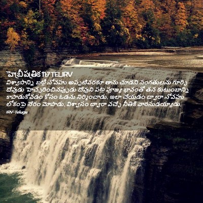 Picture 02 - హెబ్రీ పత్రిక 11:7 TELIRV - విశ్వాసాన్ని - Bible Verse Picture
