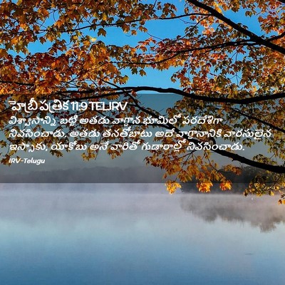 Picture 02 - హెబ్రీ పత్రిక 11:9 TELIRV - విశ్వాసాన్ని - Bible Verse Picture