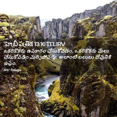 Picture 02 - హెబ్రీ పత్రిక 13:16 TELIRV - ఒకరికొకరు ఉపకారం - Bible Verse Picture