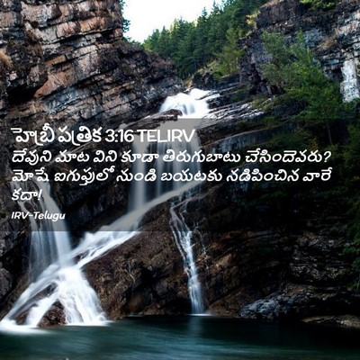 Picture 02 - హెబ్రీ పత్రిక 3:16 TELIRV - దేవుని మాట విని - Bible Verse Picture