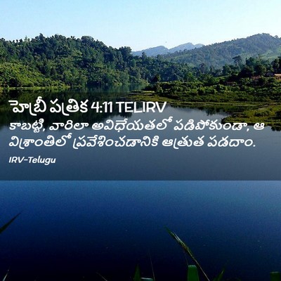 Picture 02 - హెబ్రీ పత్రిక 4:11 TELIRV - కాబట్టి, వారిలా - Bible Verse Picture
